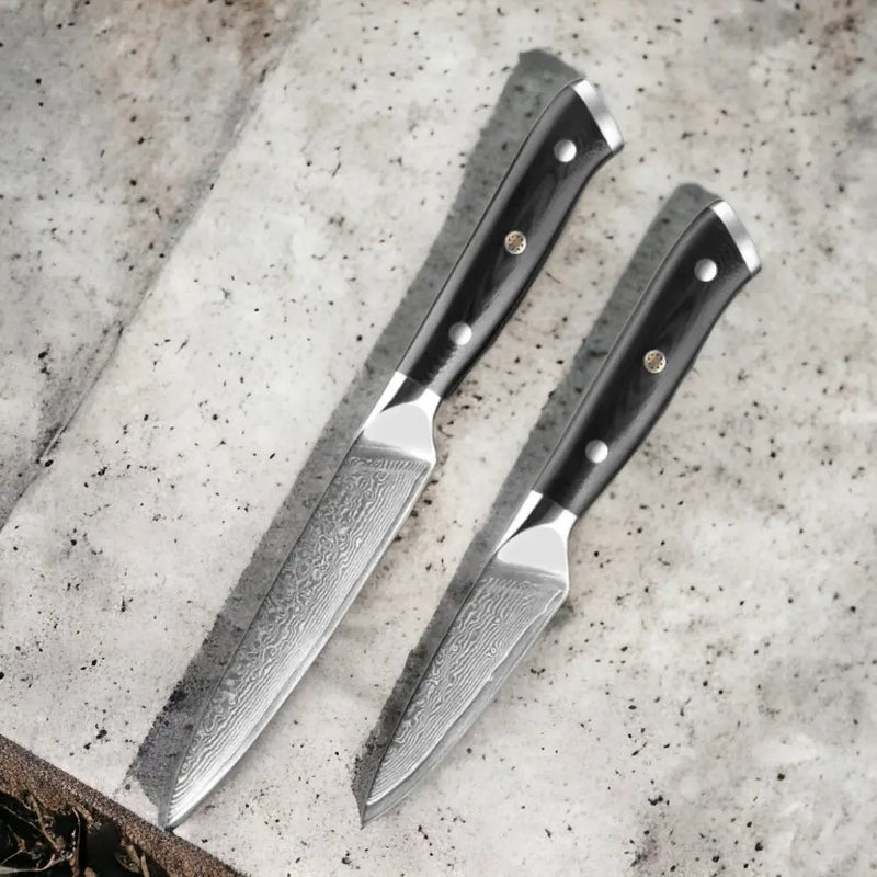 2 Piece Damascus Steel Fruit Knife Set (Executive Series) -