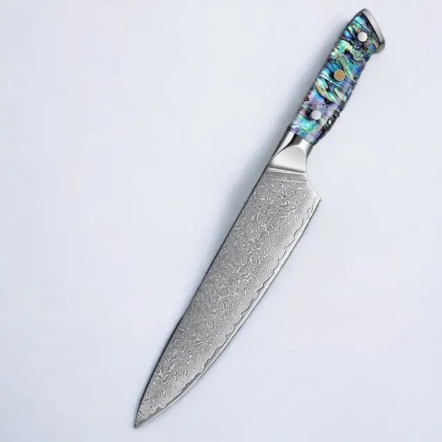 3 Piece Premium Damascus Steel Knife Set (Abalone Series) -