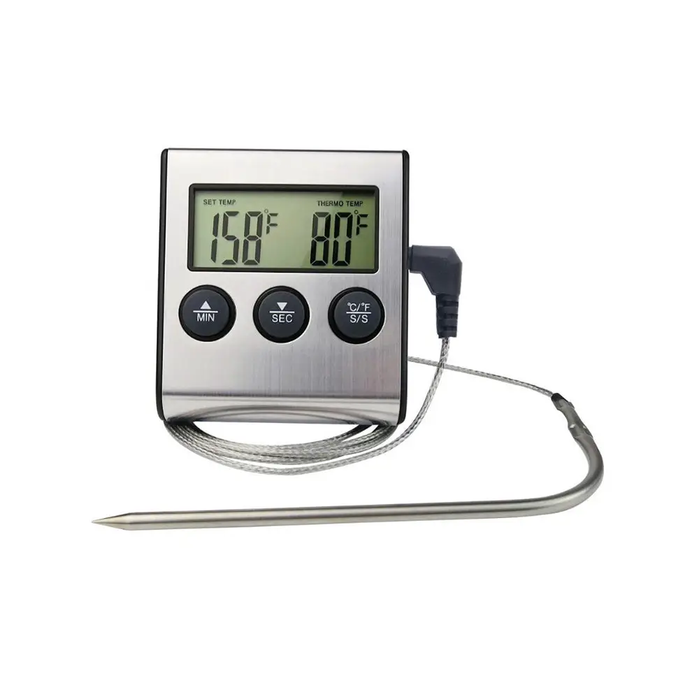 Kitchen Food Thermometer Electronic Timer Probe Meat