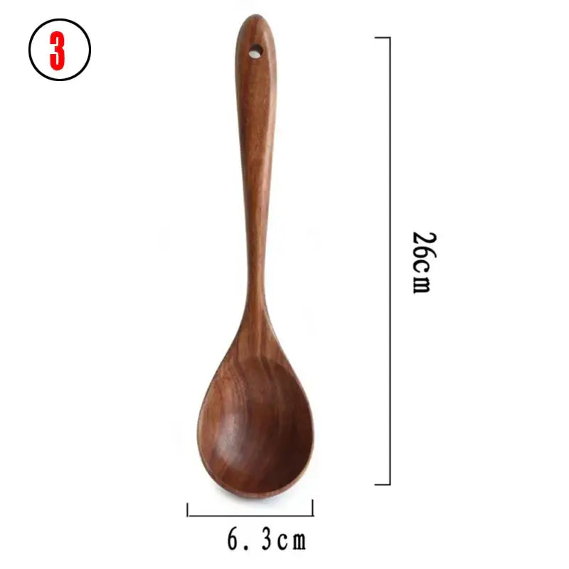 Thailand Teak Natural Wood Tableware Spoon Ladle Turner