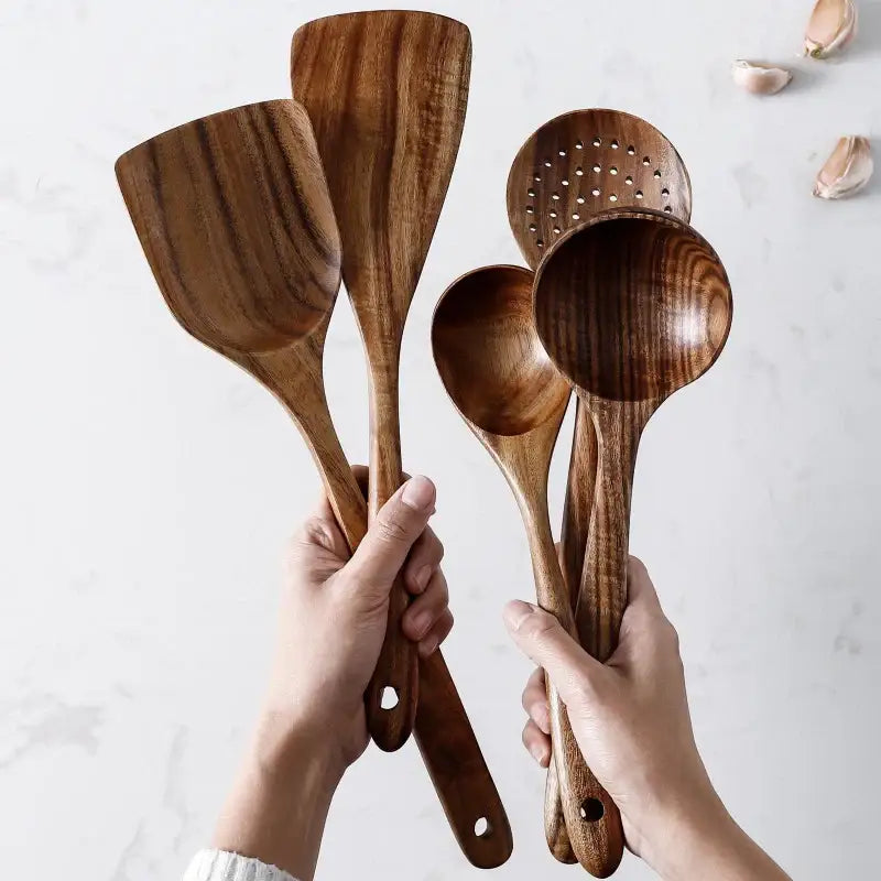 Thailand Teak Natural Wood Tableware Spoon Ladle Turner