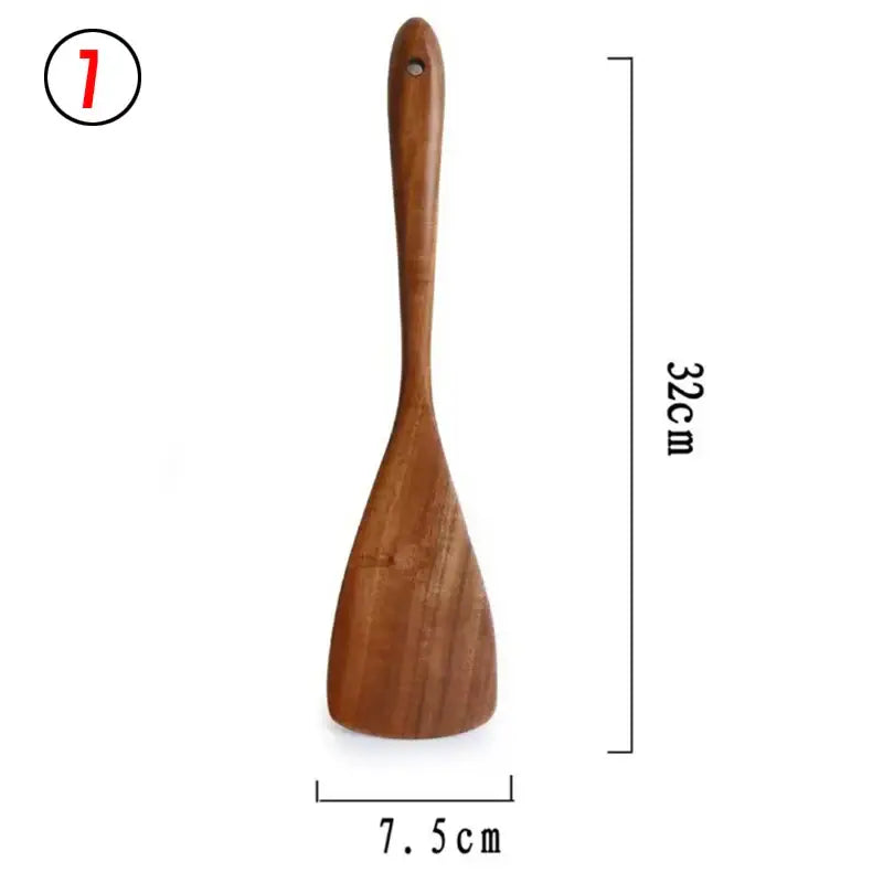 Thailand Teak Natural Wood Tableware Spoon Ladle Turner