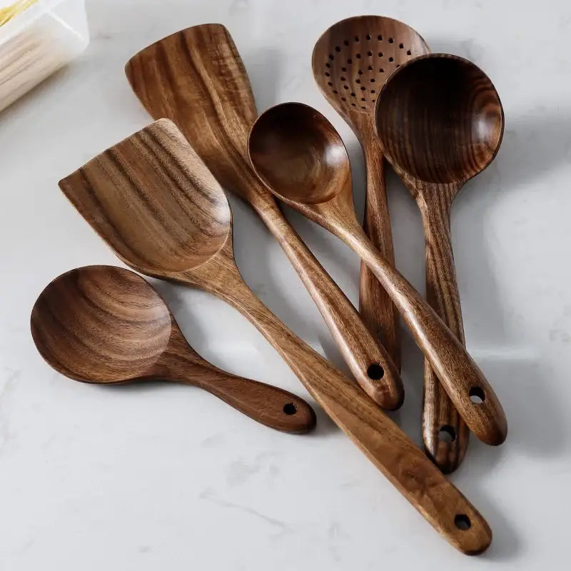 Thailand Teak Natural Wood Tableware Spoon Ladle Turner