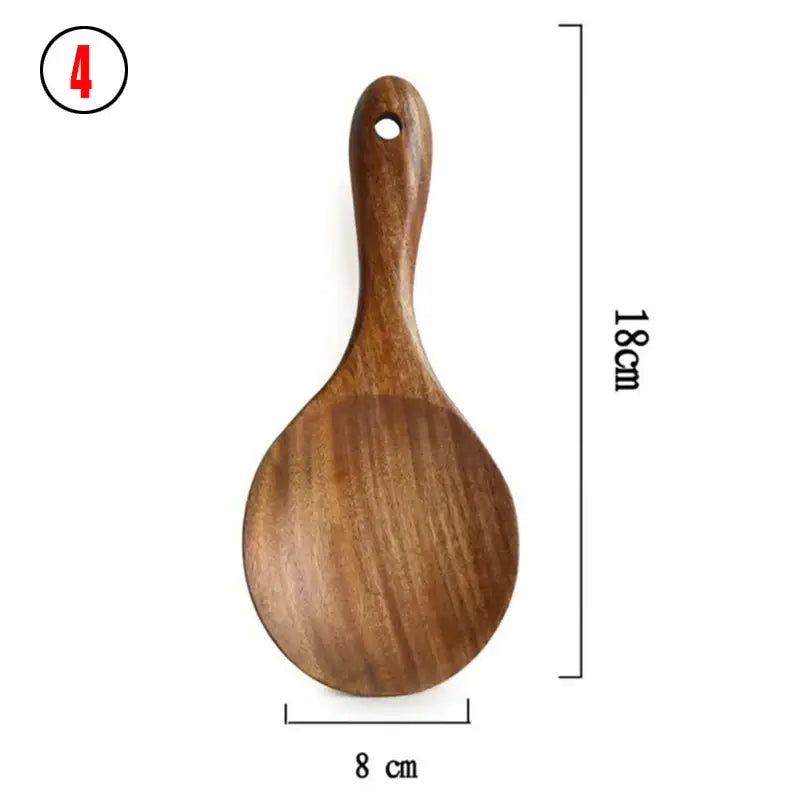 Thailand Teak Natural Wood Tableware Spoon Ladle Turner