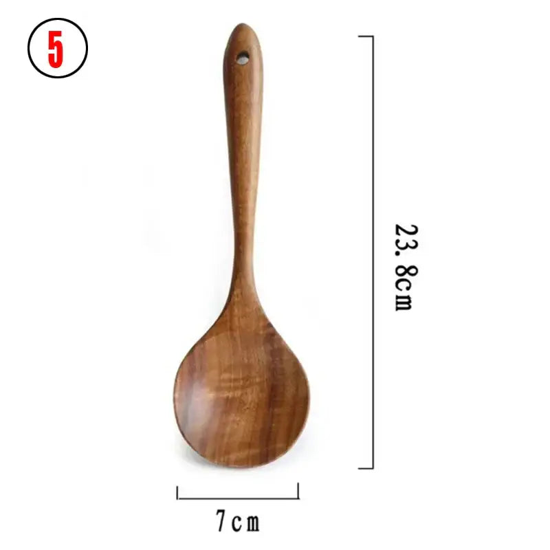 Thailand Teak Natural Wood Tableware Spoon Ladle Turner