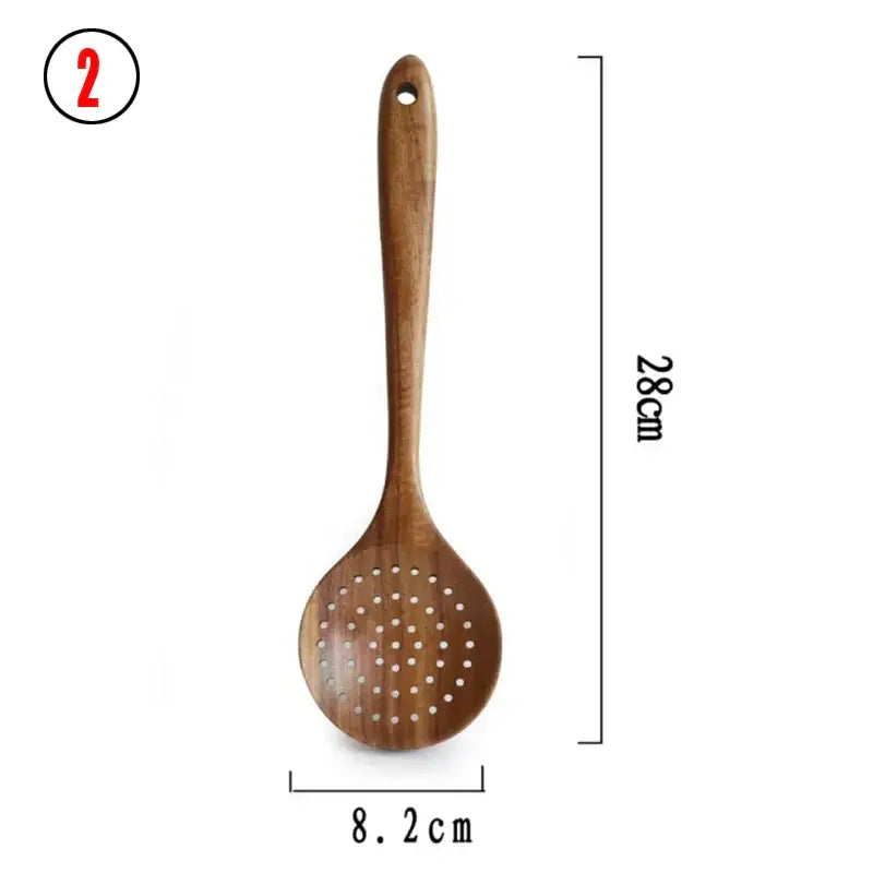 Thailand Teak Natural Wood Tableware Spoon Ladle Turner