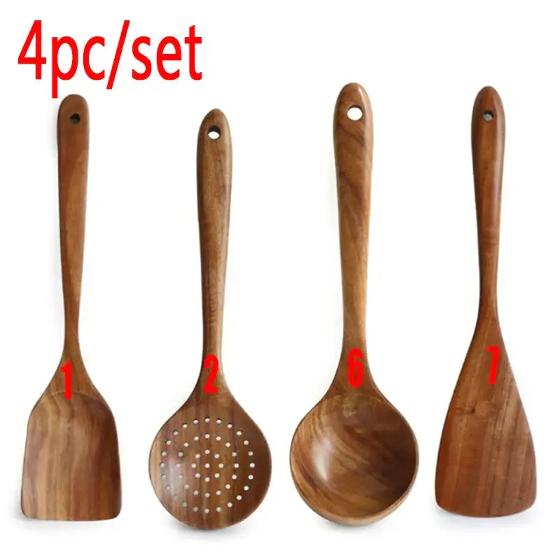 Thailand Teak Natural Wood Tableware Spoon Ladle Turner