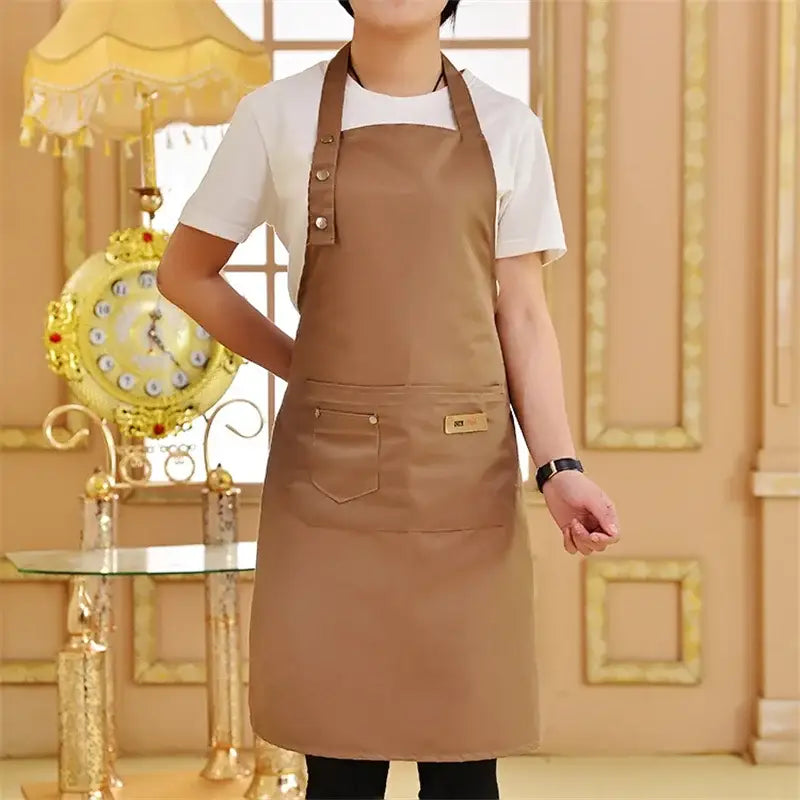 Fashion Canvas Kitchen Aprons For Woman Men Chef Work Apron