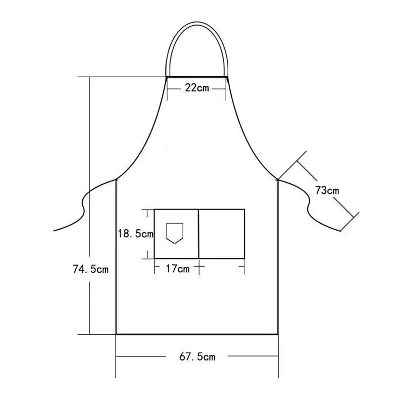Fashion Canvas Kitchen Aprons For Woman Men Chef Work Apron