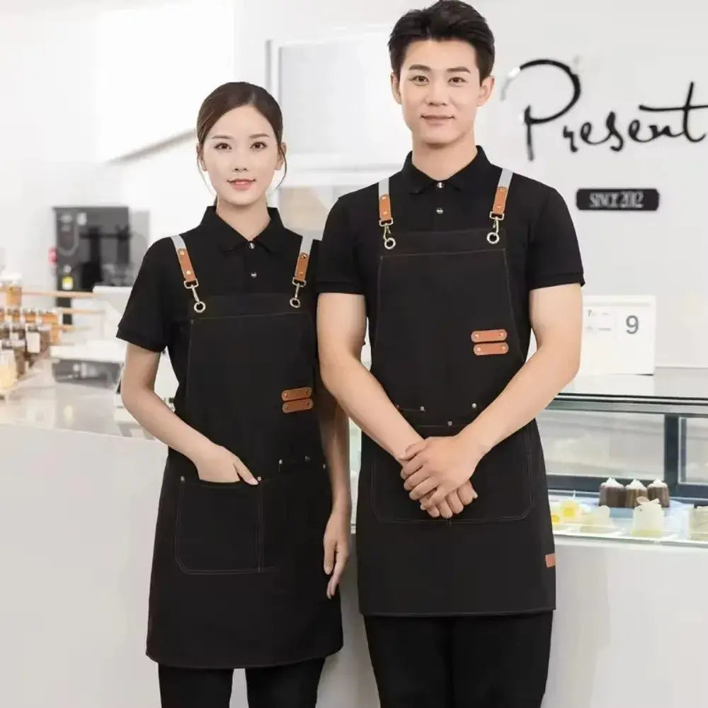 Waterproof Kitchen Apron - black 1pcs