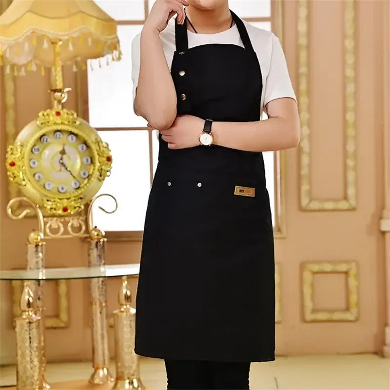 Fashion Canvas Kitchen Aprons For Woman Men Chef Work Apron