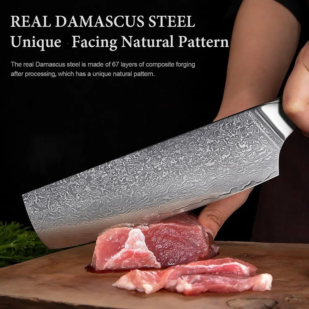 3 Piece Premium Damascus Steel Knife Set (Abalone Series) -