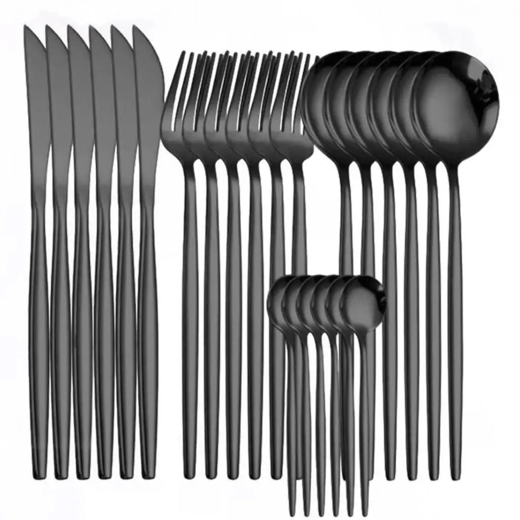 Classic Portuguese Stainless Steel Flatware Set(24 Piece