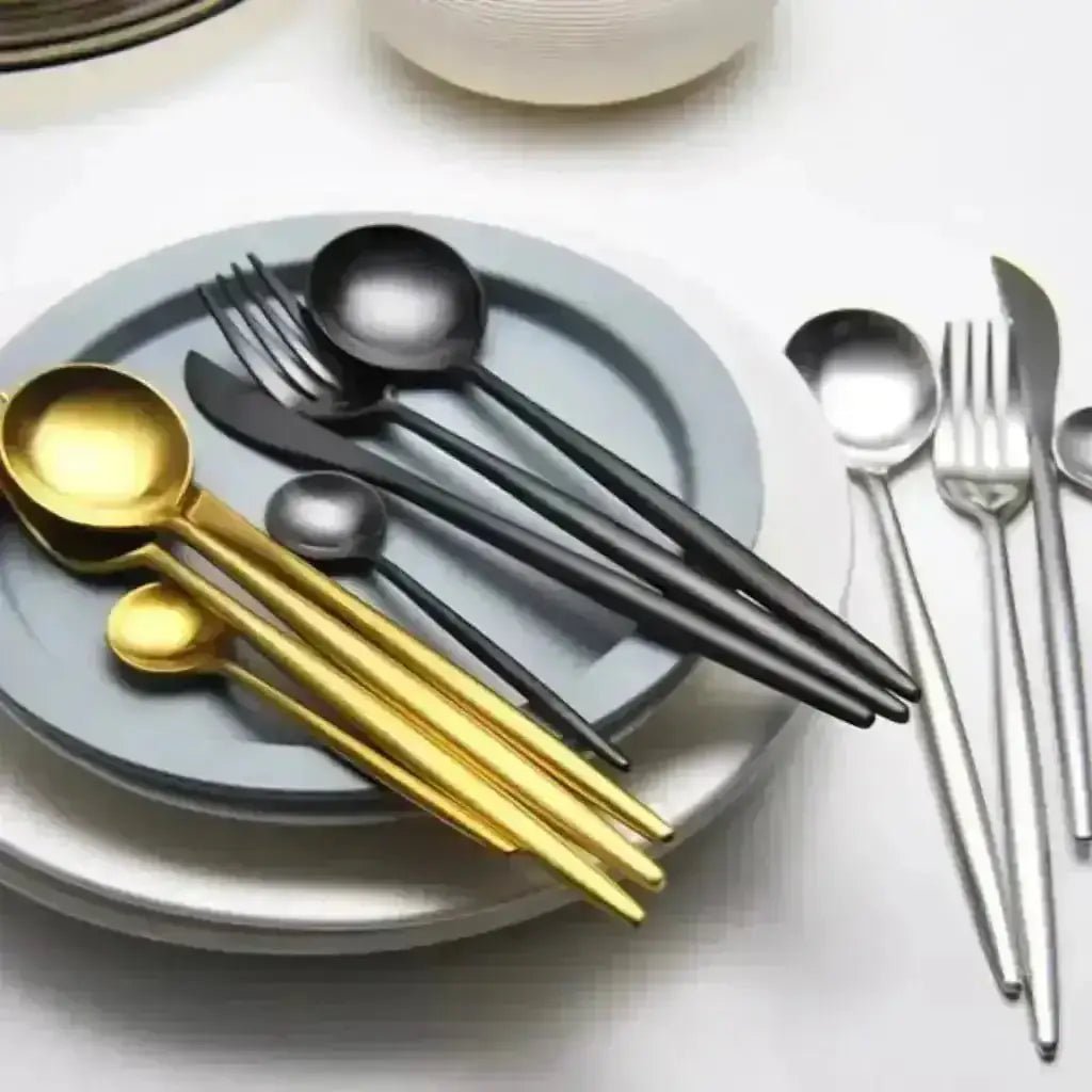 Classic Portuguese Stainless Steel Flatware Set(24 Piece