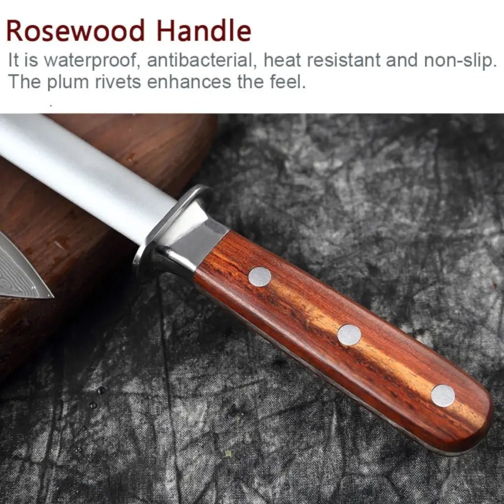 Diamond Steel Rod Knife Sharpener - rod steel knife