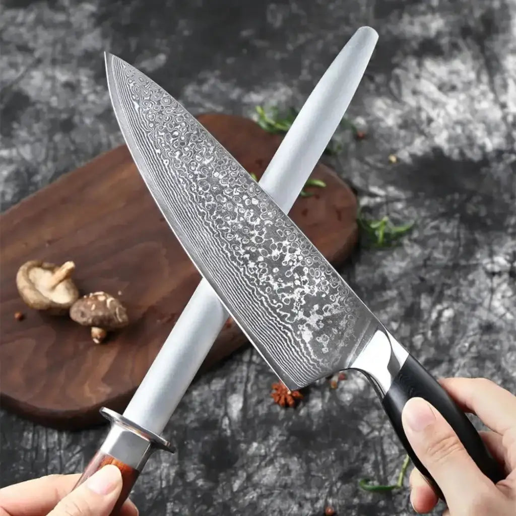Diamond Steel Rod Knife Sharpener - rod steel knife