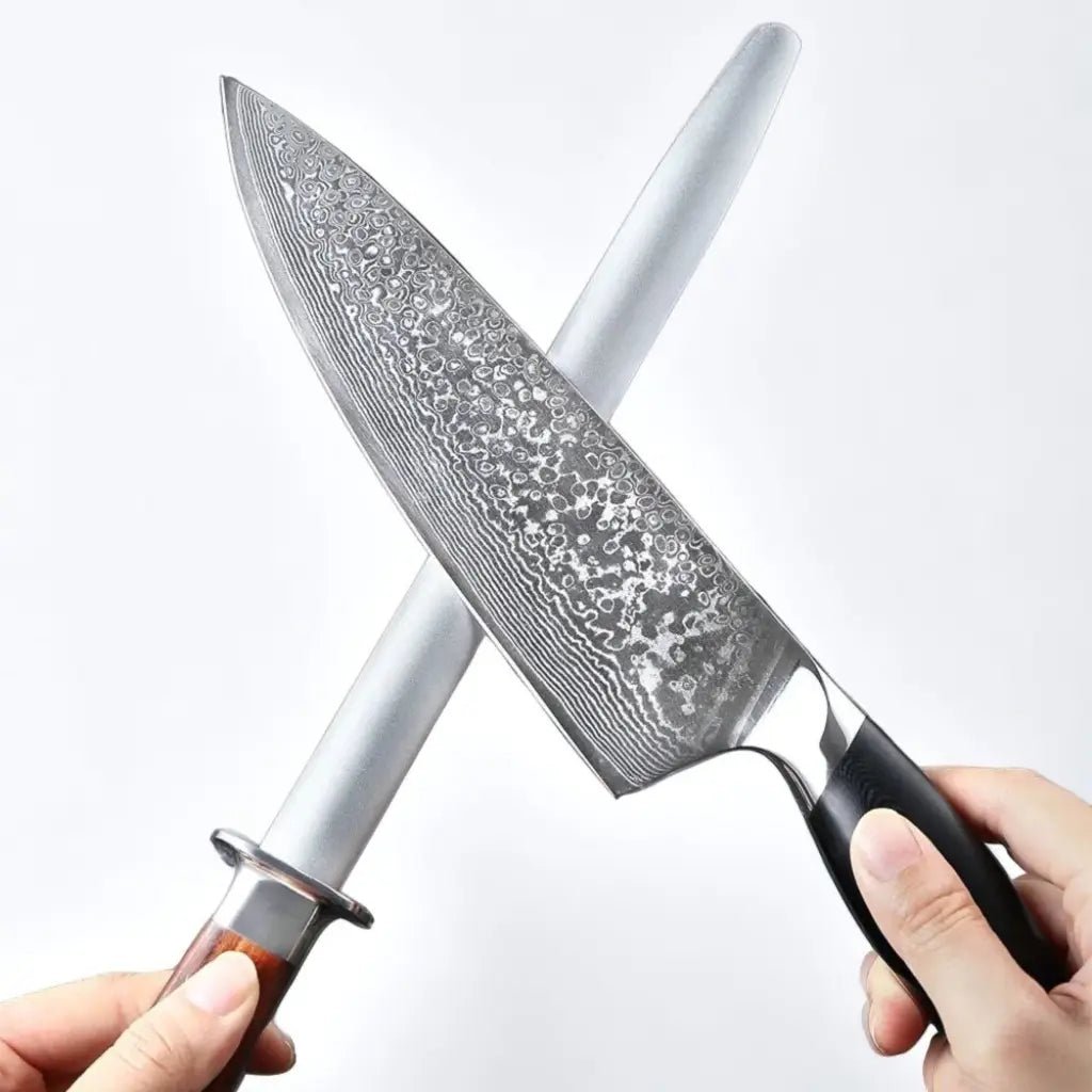 Diamond Steel Rod Knife Sharpener - rod steel knife