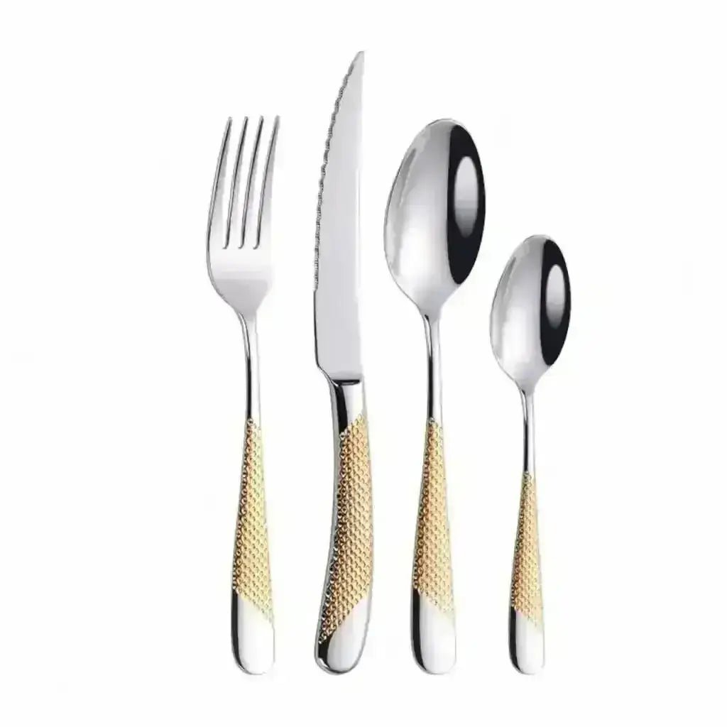 Luxury Western Stainless Steel Silverware Set (24 Piece Set)