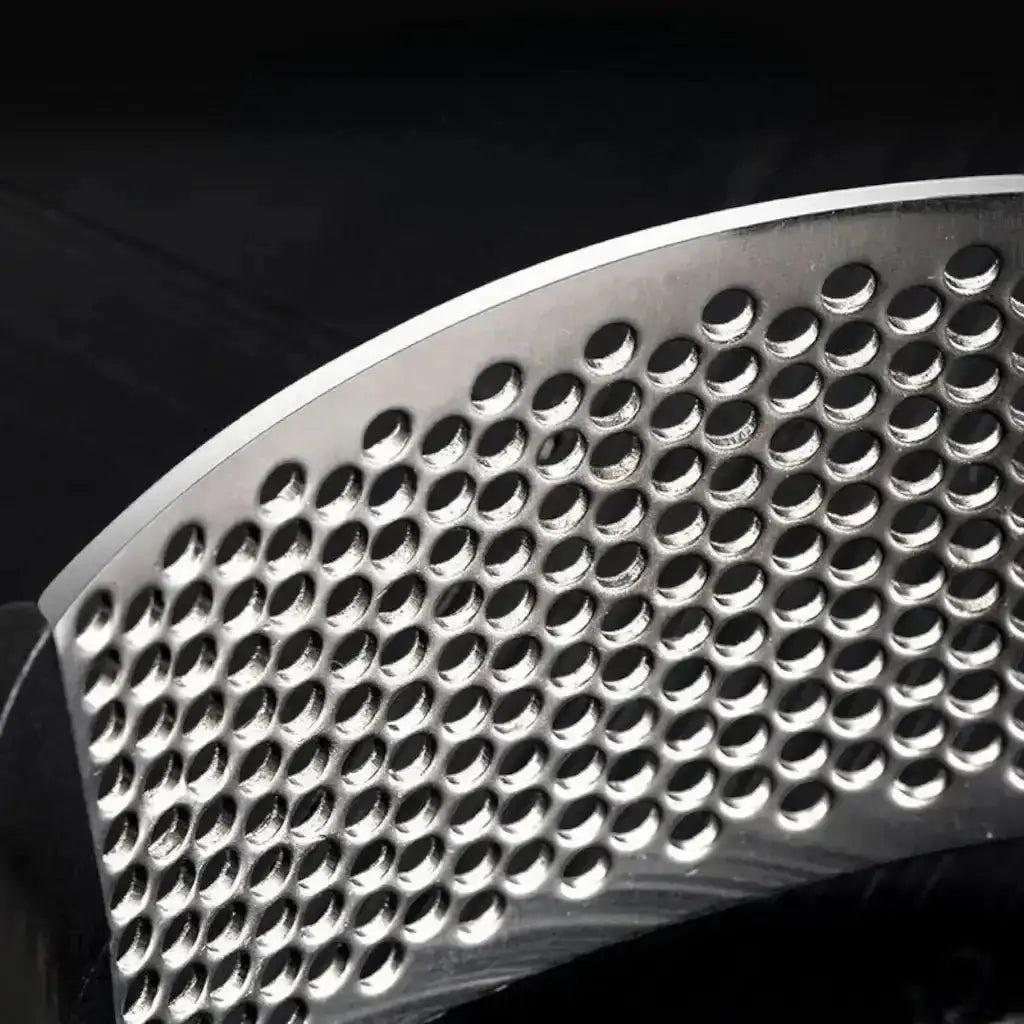 Stainless Steel Garlic Press - Garlic Crusher holes
