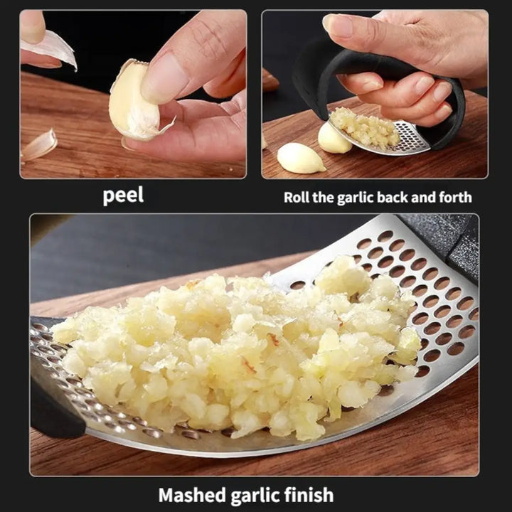 Stainless Steel Garlic Press - Garlic Crusher