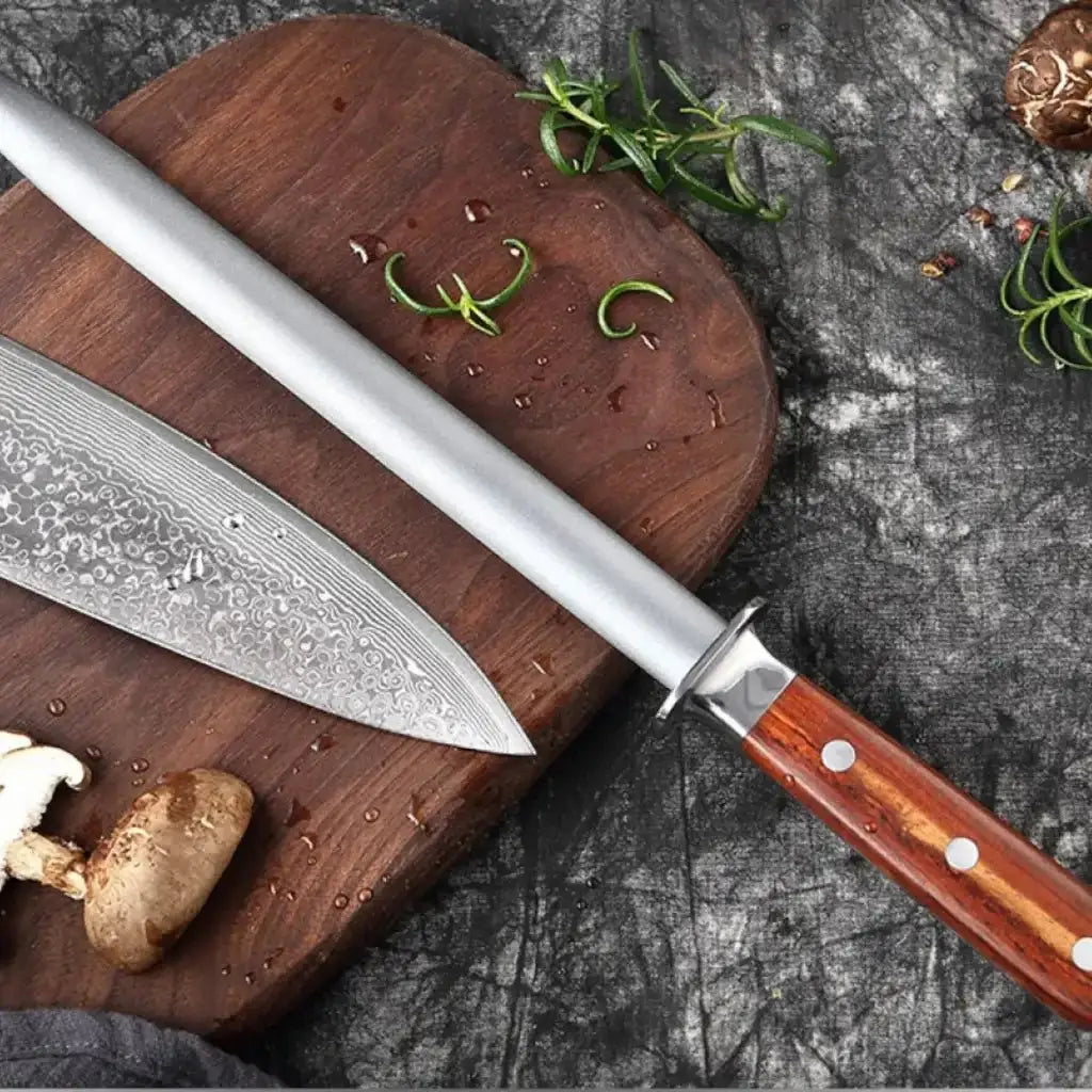 Diamond Steel Rod Knife Sharpener - rod steel knife