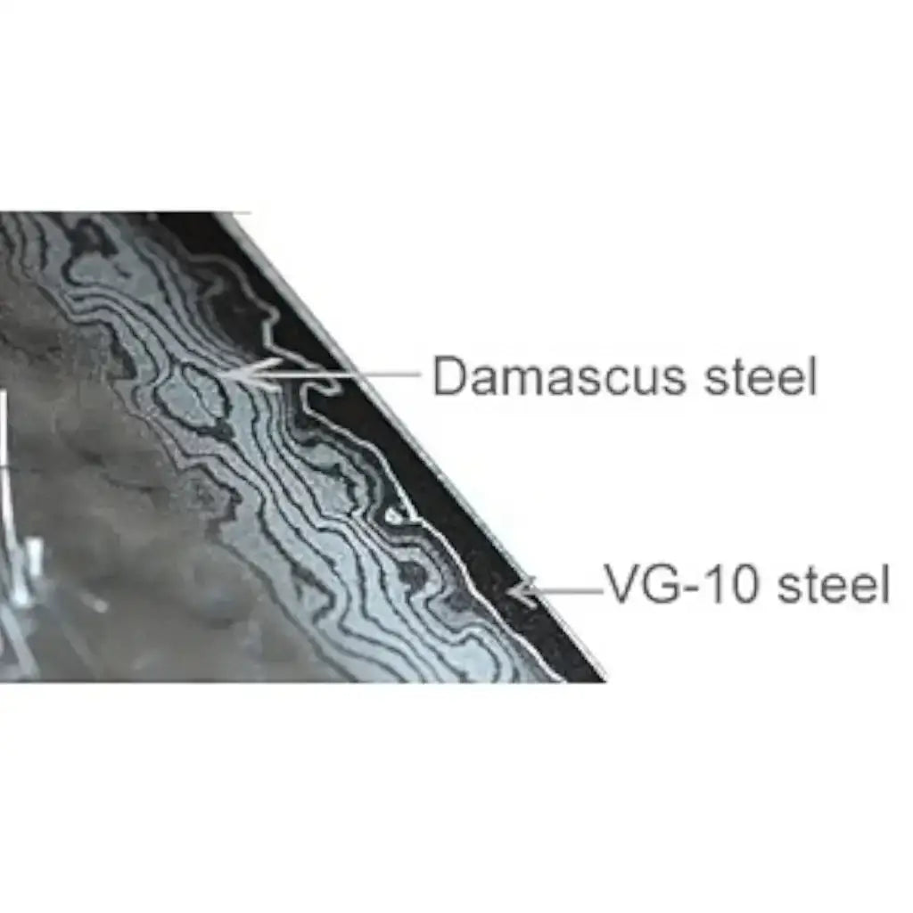 4 Piece Damascus Steel Knife Set (Ocean Splash Series) -  Damascus Steel ,Vg10 steel diagram