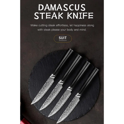 4PCS Damascus Steak Knife Set 5 Inch Steak Knives Germany