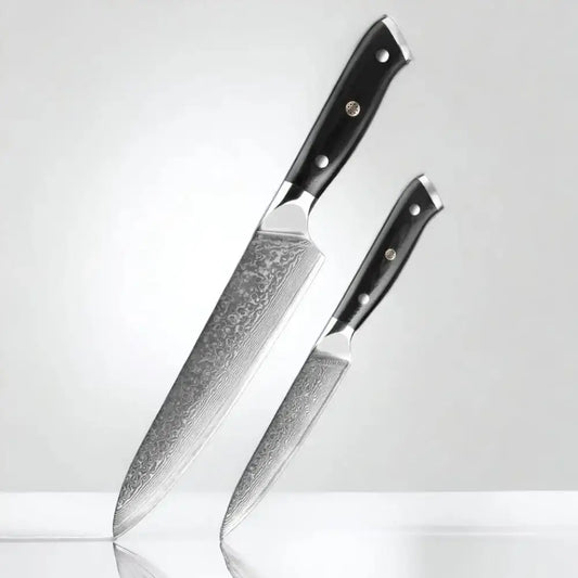 2 Piece Damascus Steel Chef Knife Kit (Executive Series) - French knife and pairing knife. utulity knife.