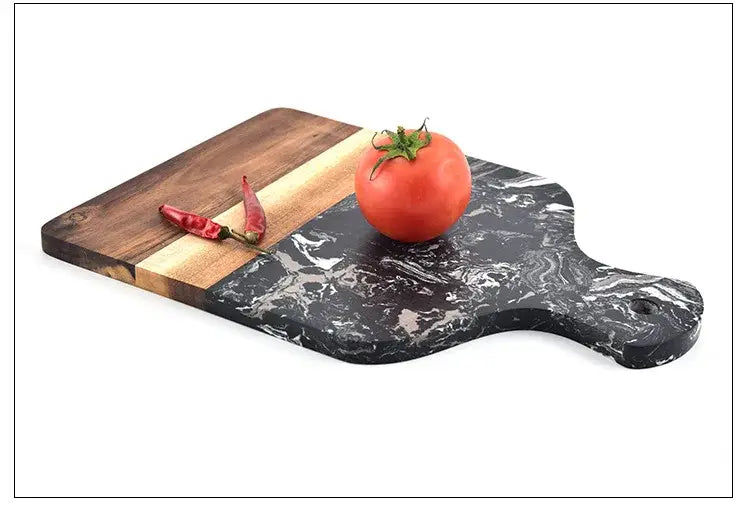 Marble and Acacia Wood Kitchen Chopping Board