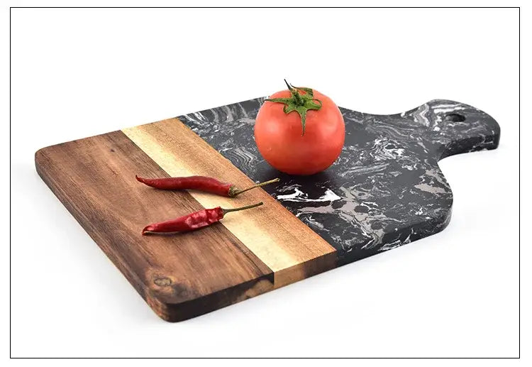 Marble and Acacia Wood Kitchen Chopping Board