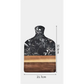 Marble and Acacia Wood Kitchen Chopping Board - Black