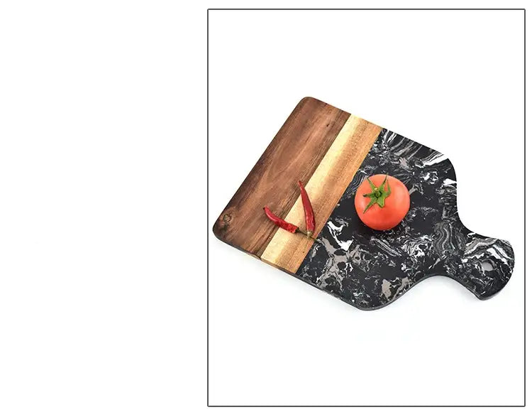 Marble and Acacia Wood Kitchen Chopping Board