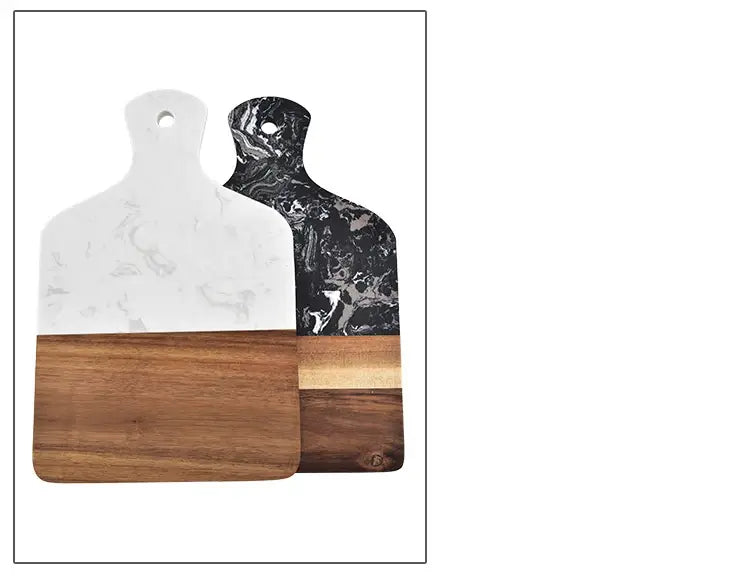 Marble and Acacia Wood Kitchen Chopping Board