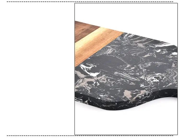 Marble and Acacia Wood Kitchen Chopping Board