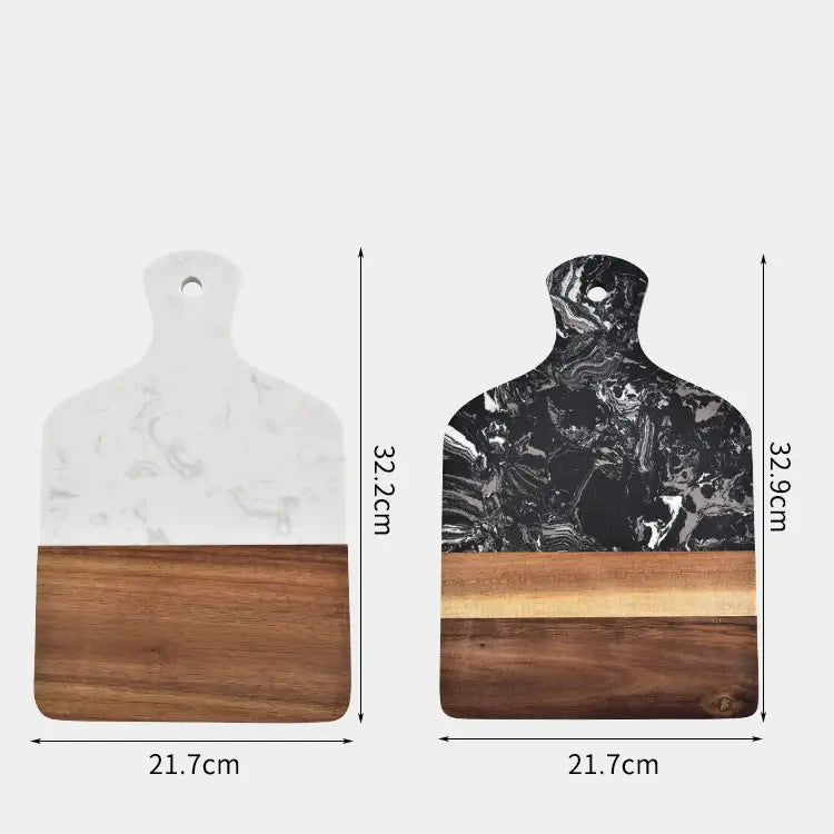 Marble and Acacia Wood Kitchen Chopping Board