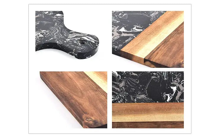 Marble and Acacia Wood Kitchen Chopping Board