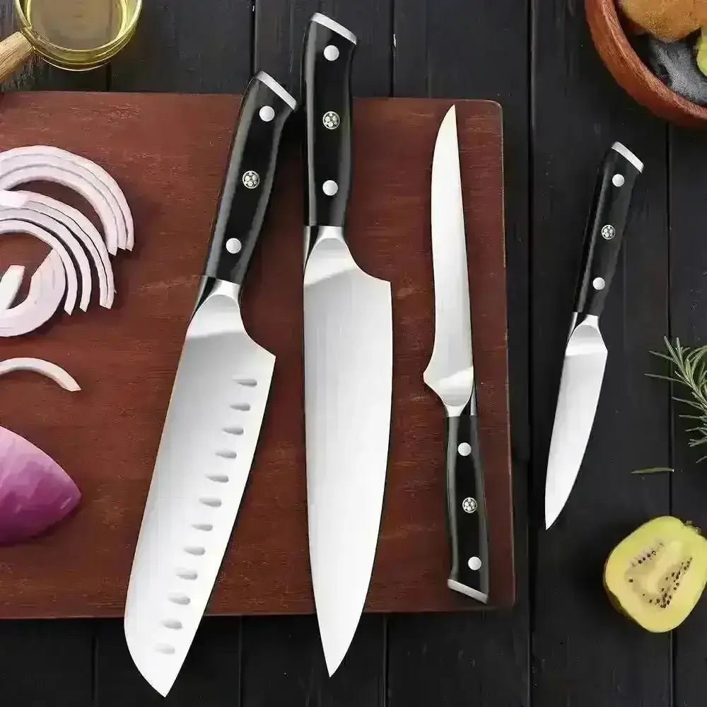 German 1.4116 High Carbon Stainless Steel Knife Set (4